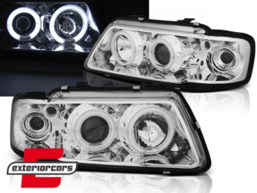 Prednja svjetla CCFL Angel Eyes (chrome) / Audi A3 (1996-2000), LPAUD8
