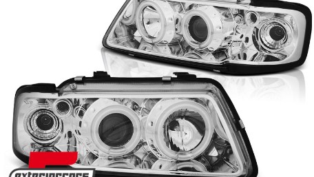 Prednja svjetla CCFL Angel Eyes (chrome) / Audi A3 (1996-2000), LPAUD8