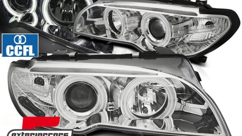 Prednja svjetla CCFL Angel Eyes (chrome) / BMW serije 3 E46 Coupe Cabrio (04.2003-2006), LPBMH2