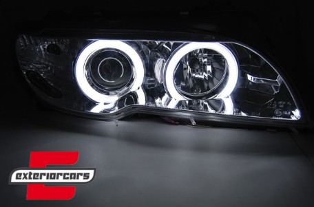 Prednja svjetla CCFL Angel Eyes (chrome) / BMW serije 3 E46 Coupe Cabrio (04.2003-2006), LPBMH2