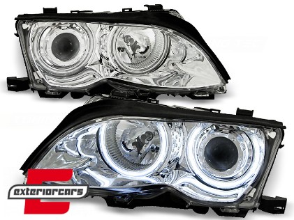 Prednja svjetla CCFL Angel Eyes (chrome) / BMW serije 3 E46 Facelift limuzina karavan (2001-2005), LPBM31