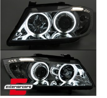 Prednja svjetla CCFL Angel Eyes (chrome) / BMW serije 3 E90 limuzina E91 karavan (03.2005-08.2008), LPBM61