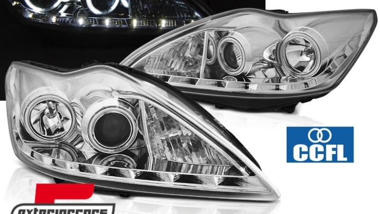 Prednja svjetla CCFL Angel Eyes (chrome) / Ford Focus (02.2008-2010), LPFO82