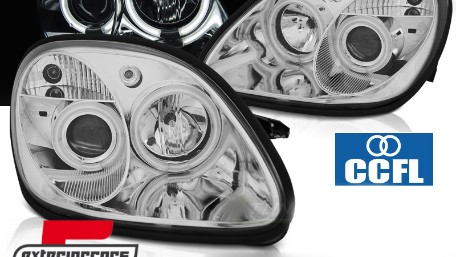 Prednja svjetla CCFL Angel Eyes (chrome) / Mercedes SLK R170 (1996-2004), LPMEB0