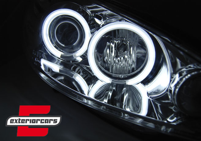 Prednja svjetla CCFL Angel Eyes (chrome) / Peugeot 206 (2003-2009), LPPE28
