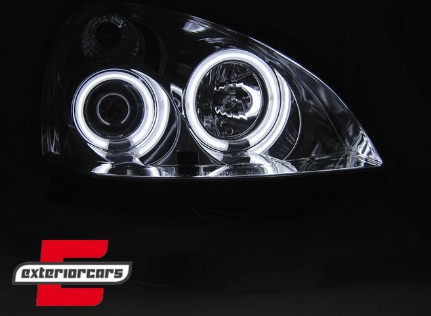 Prednja svjetla CCFL Angel Eyes (chrome) / Renault Clio II (2001-2005), LPRE33