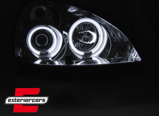 Prednja svjetla CCFL Angel Eyes (chrome) / Renault Clio II (2001-2005), LPRE33