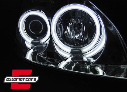 Prednja svjetla CCFL Angel Eyes (chrome) / Renault Clio II (2001-2005), LPRE33