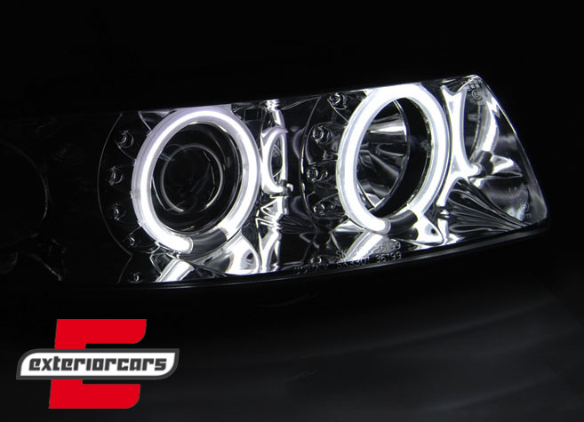 Prednja svjetla CCFL Angel Eyes (chrome) / Seat Leon Toledo (1999-2004), LPSE35