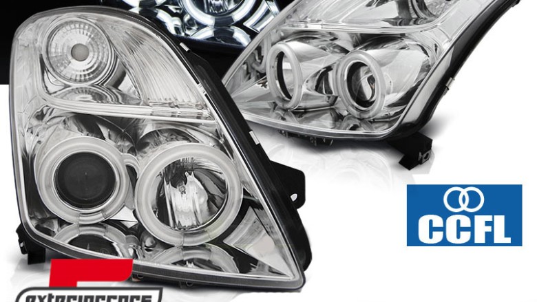Prednja svjetla CCFL Angel Eyes (chrome) / Suzuki Swift (05.2005-2010), LPSI05