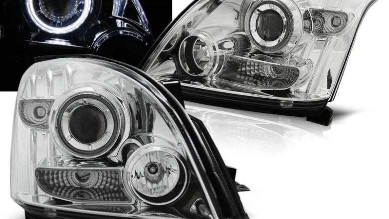 Prednja svjetla CCFL Angel Eyes (chrome) / Toyota Land Cruiser FJ120 (2003-2009), LPTO17