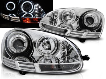Prednja svjetla CCFL Angel Eyes (chrome) / Volkswagen Golf 5 (2003-2008), LPVWJ0