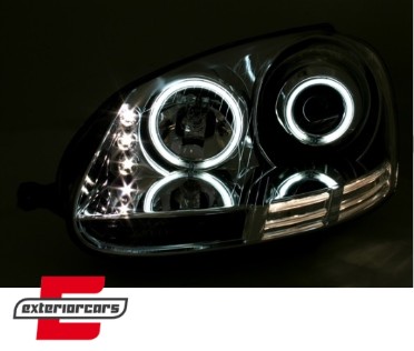 Prednja svjetla CCFL Angel Eyes (chrome) / Volkswagen Golf 5 (2003-2008), LPVWJ0