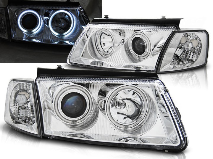 Prednja svjetla CCFL Angel Eyes (chrome) / Volkswagen Passat B5 3B (11.1996-08.2000), LPVWJ2