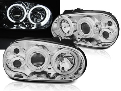 Prednja svjetla CCFL Angel Eyes (chrome) / VW Golf 4 (1997-2005), LPVWN7
