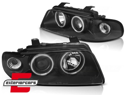 Prednja svjetla CCFL Angel Eyes (crna) / Audi A4 B5 (1994-12.1998), LPAUD7