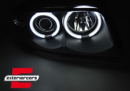 Prednja svjetla CCFL Angel Eyes (crna) / Audi A4 B5 (1994-12.1998), LPAUD7