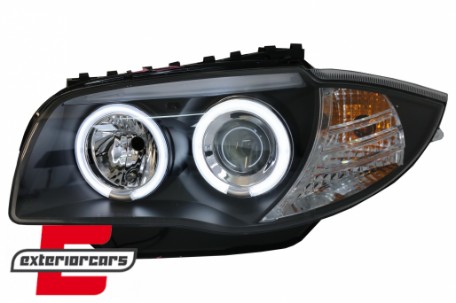 Prednja svjetla CCFL Angel Eyes (crna) / BMW serije 1 E87 E81 E82 E88 (2004-2011), LPBMM6