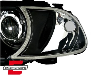 Prednja svjetla CCFL Angel Eyes (crna) / BMW serije 3 E46 Coupe Cabrio (04.1999-03.2003), LPBMB7