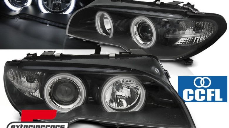 Prednja svjetla CCFL Angel Eyes (crna) / BMW serije 3 E46 Coupe Cabrio (04.2003-2006), LPBMH3