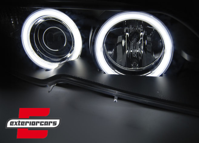Prednja svjetla CCFL Angel Eyes (crna) / BMW serije 3 E46 Coupe Cabrio (04.2003-2006), LPBMH3