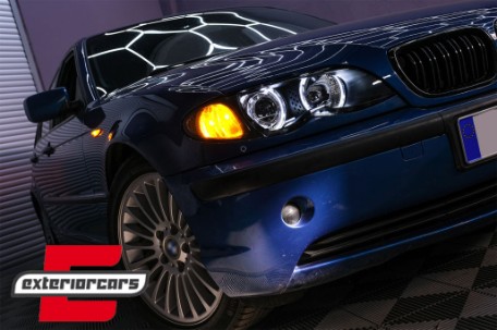 Prednja svjetla CCFL Angel Eyes (crna) / BMW serije 3 E46 Facelift limuzina karavan (2001-2005), LPBM32