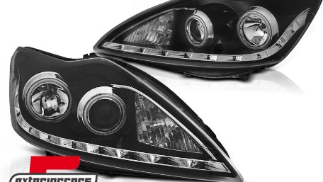 Prednja svjetla CCFL Angel Eyes (crna) / Ford Focus (02.2008-2010), LPFO83