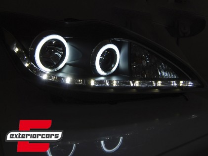 Prednja svjetla CCFL Angel Eyes (crna) / Ford Focus (02.2008-2010), LPFO83