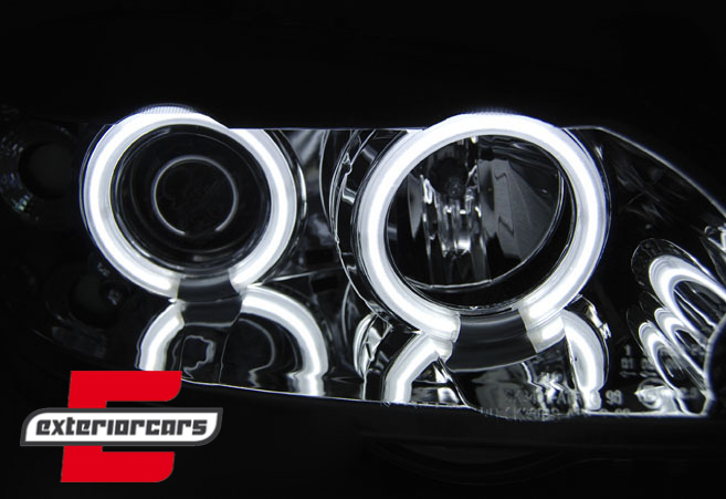 Prednja svjetla CCFL Angel Eyes (crna) / Opel Astra G (1997-2004), LPOPA5