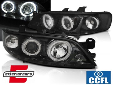 Prednja svjetla CCFL Angel Eyes (crna) / Opel Vectra B (1999-2002), LPOPA7