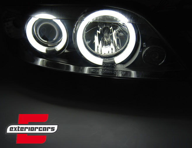 Prednja svjetla CCFL Angel Eyes (crna) / Opel Vectra B (1999-2002), LPOPA7