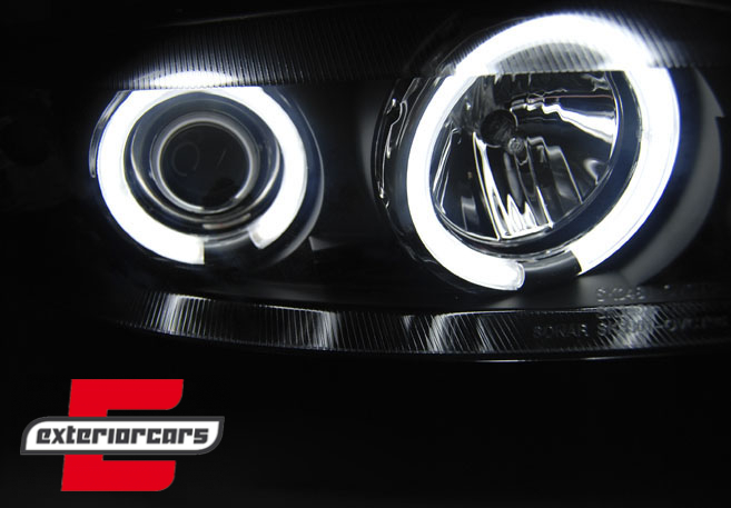 Prednja svjetla CCFL Angel Eyes (crna) / Opel Vectra B (1999-2002), LPOPA7
