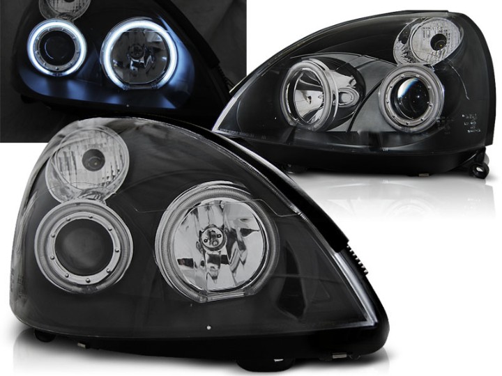 Prednja svjetla CCFL Angel Eyes (crna) / Renault Clio II (2001-2005), LPRE32