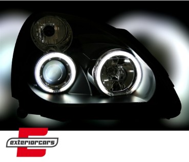 Prednja svjetla CCFL Angel Eyes (crna) / Renault Clio II (2001-2005), LPRE32