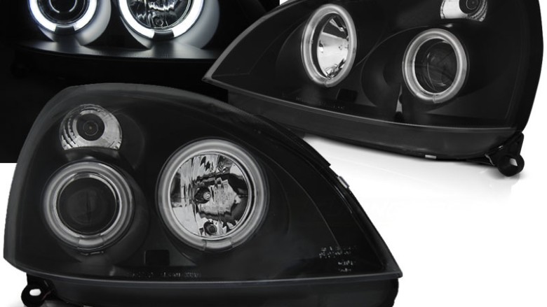 Prednja svjetla CCFL Angel Eyes (crna) / Renault Clio II (2001-2005), LPRE34