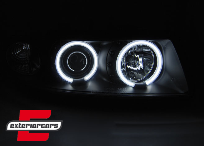 Prednja svjetla CCFL Angel Eyes (crna) / Seat Leon Toledo (1999-2004), LPSE36