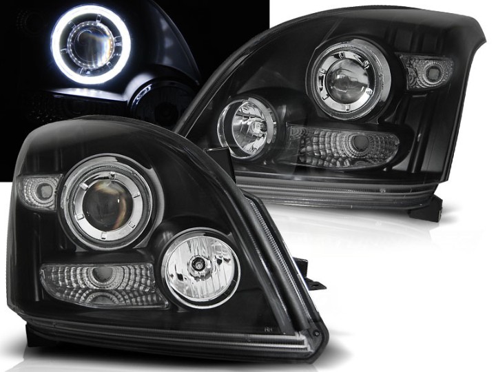 Prednja svjetla CCFL Angel Eyes (crna) / Toyota Land Cruiser FJ120 (2003-2009), LPTO18