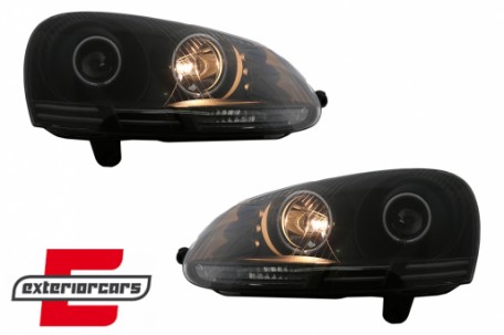 Prednja svjetla CCFL Angel Eyes (crna) / VW GOLF 5 / JETTA (2004-2009), LPVWJ1