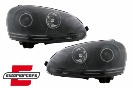 Prednja svjetla CCFL Angel Eyes (crna) / VW GOLF 5 / JETTA (2004-2009), LPVWJ1