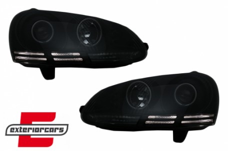 Prednja svjetla CCFL Angel Eyes (crna) / VW GOLF 5 / JETTA (2004-2009), LPVWJ1