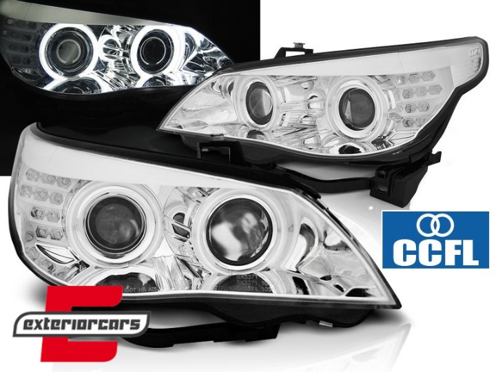 Prednja svjetla CCFL Angel Eyes LED žmigavci (chrome) / BMW serije 5 E60 E61 (2003-2007), LPBMH8
