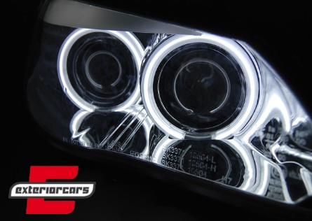 Prednja svjetla CCFL Angel Eyes LED žmigavci (chrome) / BMW serije 5 E60 E61 (2003-2007), LPBMH8