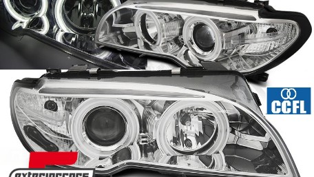 Prednja svjetla CCFL Angel Eyes Xenon (chrome) / BMW serije 3 E46 Coupe Cabrio (04.2003-2006), LPBMH4