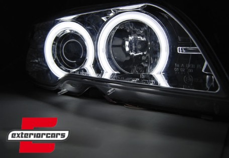 Prednja svjetla CCFL Angel Eyes Xenon (chrome) / BMW serije 3 E46 Coupe Cabrio (04.2003-2006), LPBMH4