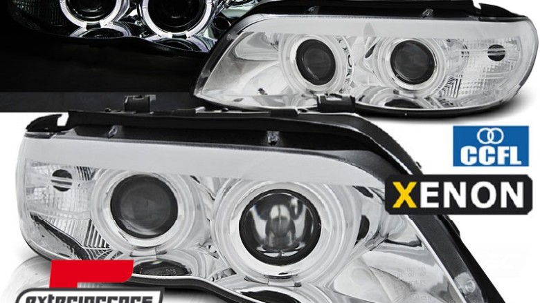 Prednja svjetla CCFL Angel Eyes Xenon (chrome) / BMW X5 E53 LCI (2003-2006), LPBMD0