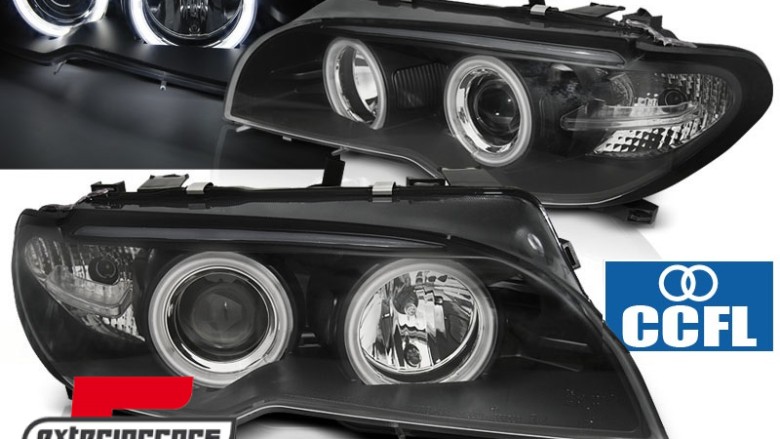 Prednja svjetla CCFL Angel Eyes Xenon (crna) / BMW serije 3 E46 Coupe Cabrio (04.2003-2006), LPBMH5