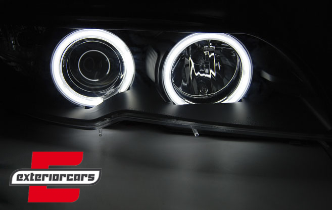 Prednja svjetla CCFL Angel Eyes Xenon (crna) / BMW serije 3 E46 Coupe Cabrio (04.2003-2006), LPBMH5