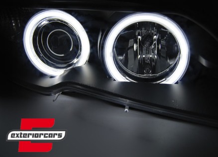 Prednja svjetla CCFL Angel Eyes Xenon (crna) / BMW serije 3 E46 Coupe Cabrio (04.2003-2006), LPBMH5