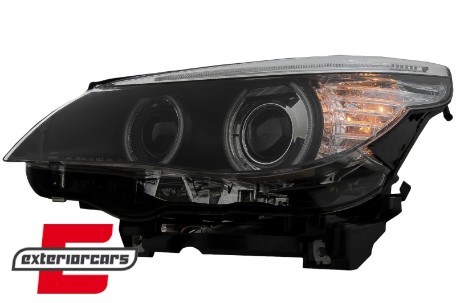 Prednja svjetla CCFL Angel Eyes Xenon (crna) / BMW serije 5 E60 E61 (2003-2004), LPBMC7