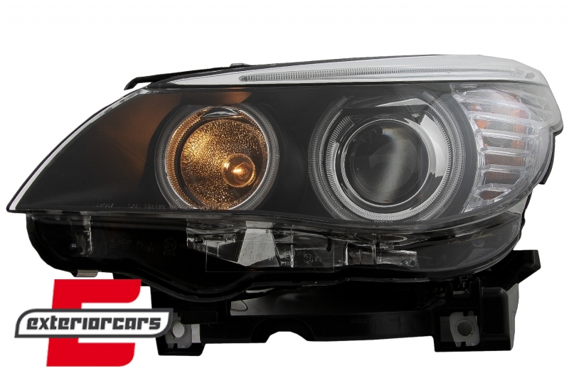 Prednja svjetla CCFL Angel Eyes Xenon (crna) / BMW serije 5 E60 E61 (2003-2004), LPBMC7